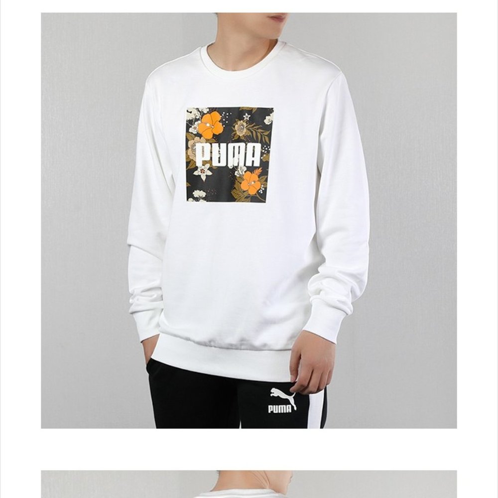 Puma Trend AOP Graphic Crew Sweatshirt. Mens Sz: M